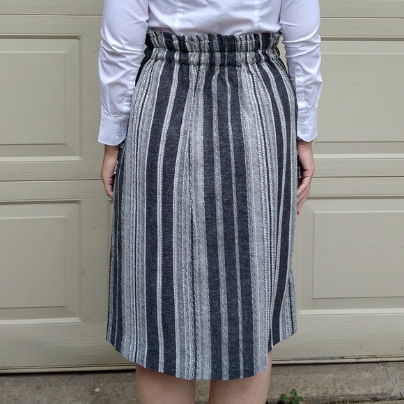 VINTAGE SKIRT paperbag waist midi S M (K9) - Picture 7 of 10